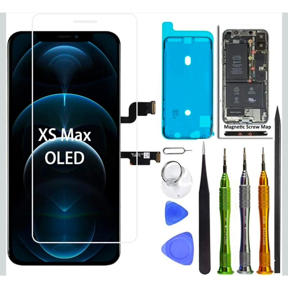 Cell Phone Screen Protector for iPhone XS Max 6.5 inch Black Blue